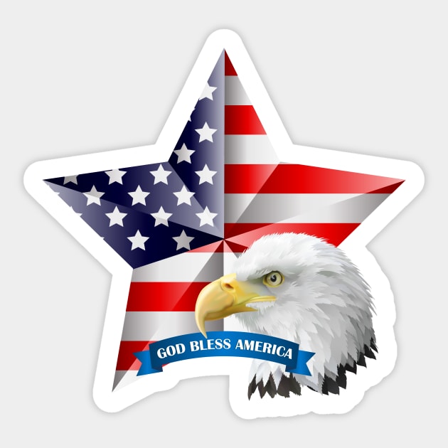 God Bless America Sticker by dcohea